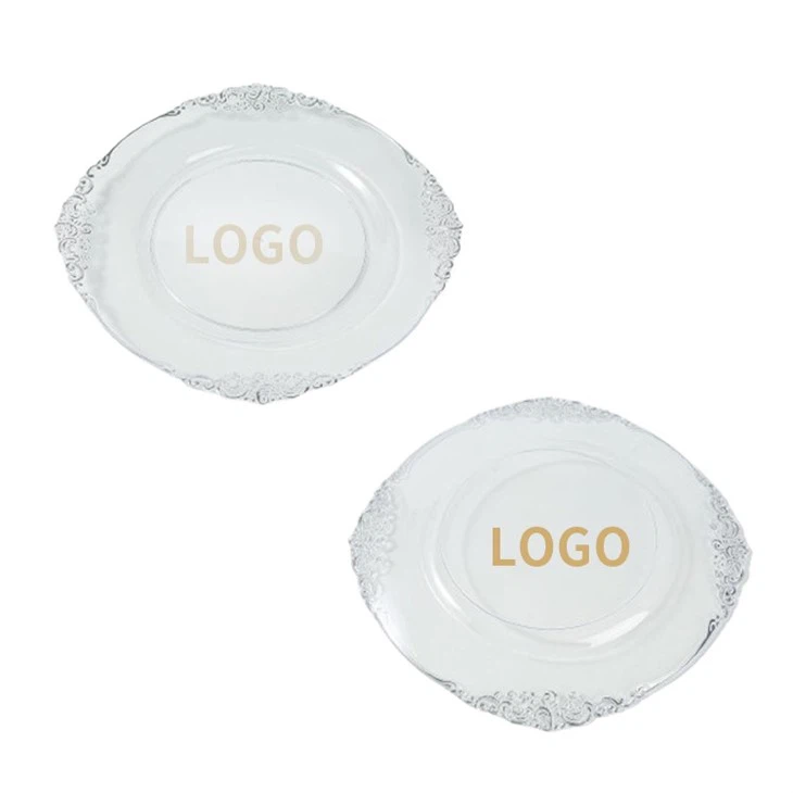 Clear Gold Trim Plates